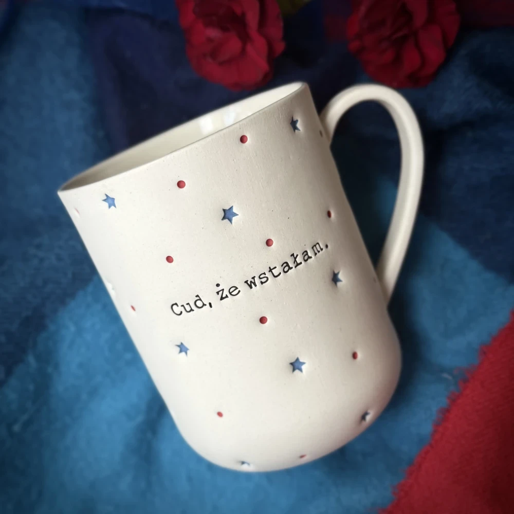 Kubek z uchem CUD, ŻE WSTAŁAM 400 ml